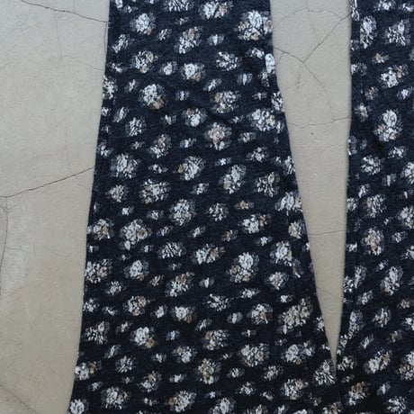 flower wool flare pants