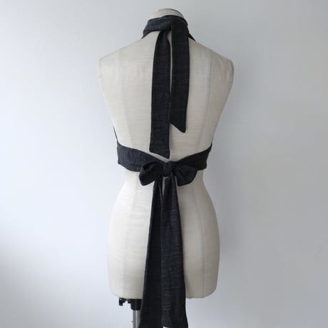 wool sheer ribbon bra