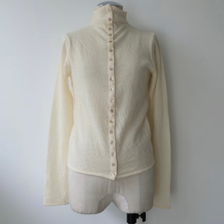 wool sheer high neck top