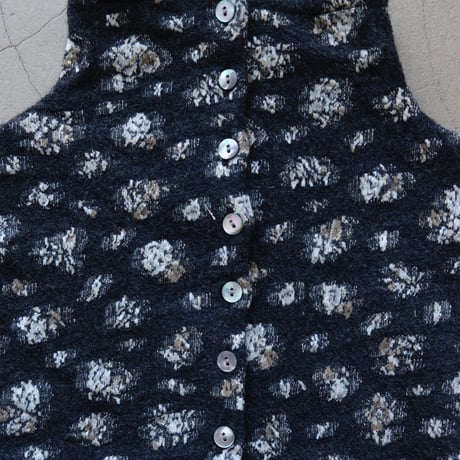 flower wool high neck top