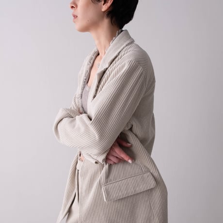 corduroy  cut-edge jacket