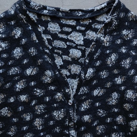 flower wool cardigan