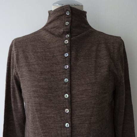 wool sheer high neck top