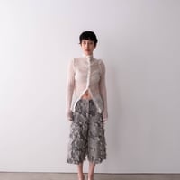 wool limen gawze high neck top