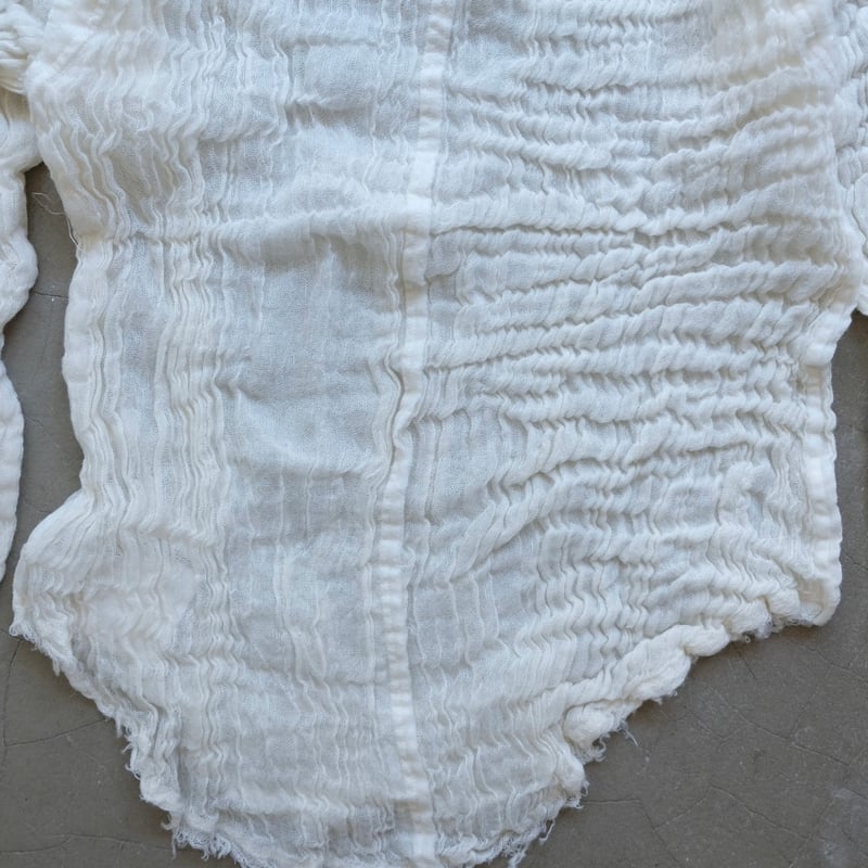 wool linen gawze top | ERiKOKATORi