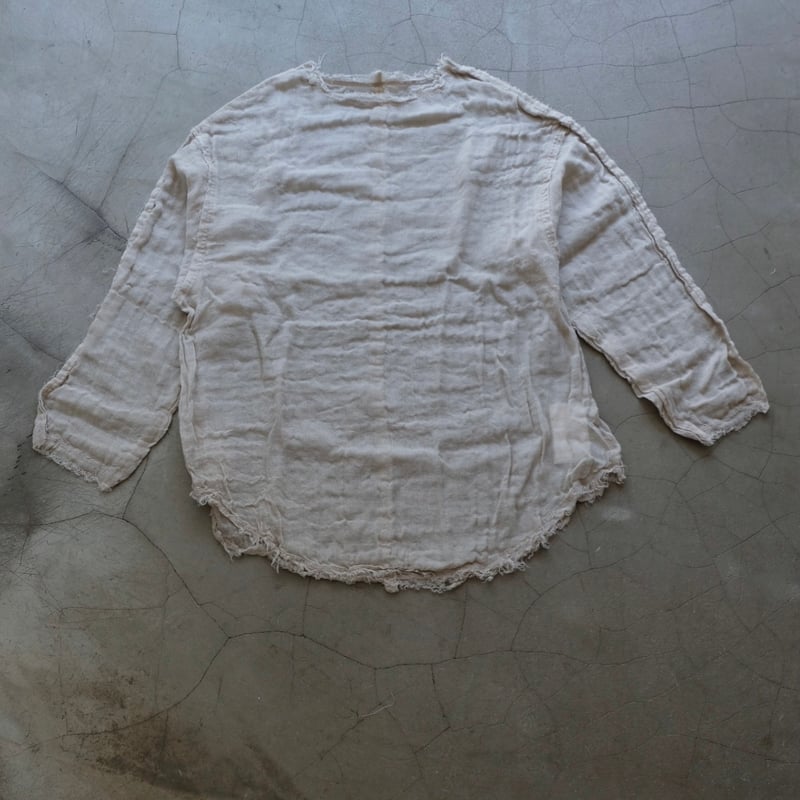 wool linen gawze top | ERiKOKATORi