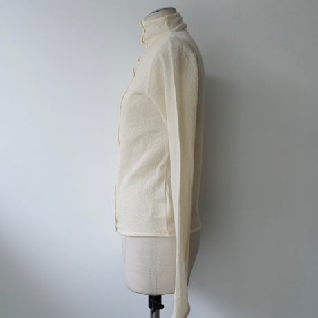 wool sheer high neck top