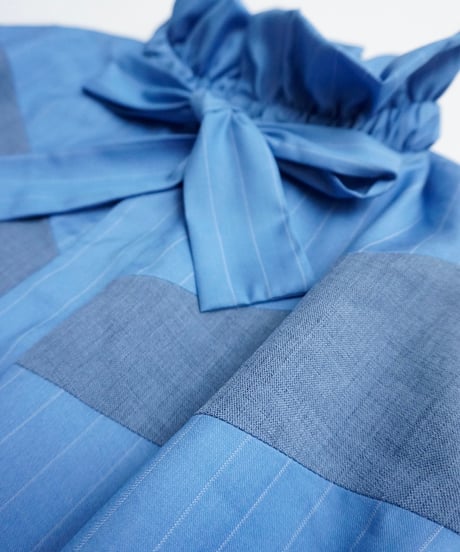 Frill collar Ribbon Blouson
