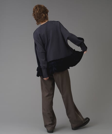 Velor Frill Hem pullover