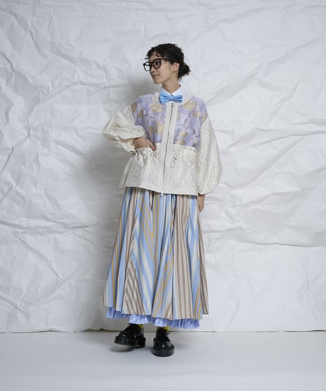 Sheer  flower jacquard jacket