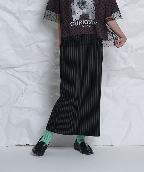 Pin stripe I line Skirt