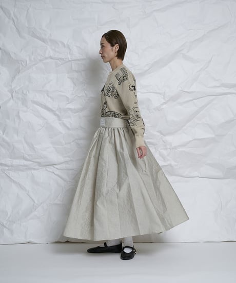 Flower Jacquard 2way Skirt