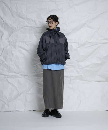 Frill collar Ribbon Blouson