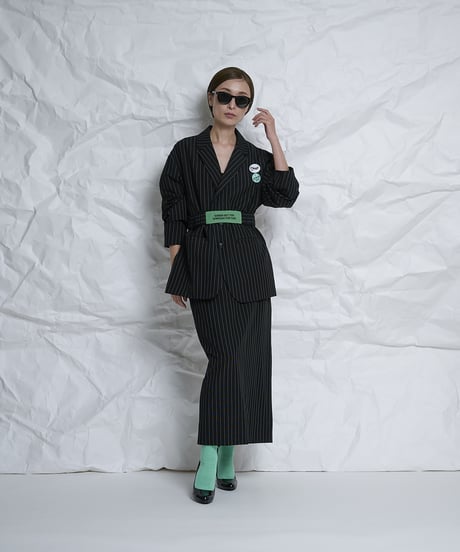 Pin stripe I line Skirt
