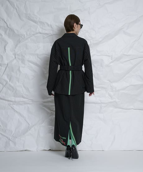 Pin stripe I line Skirt