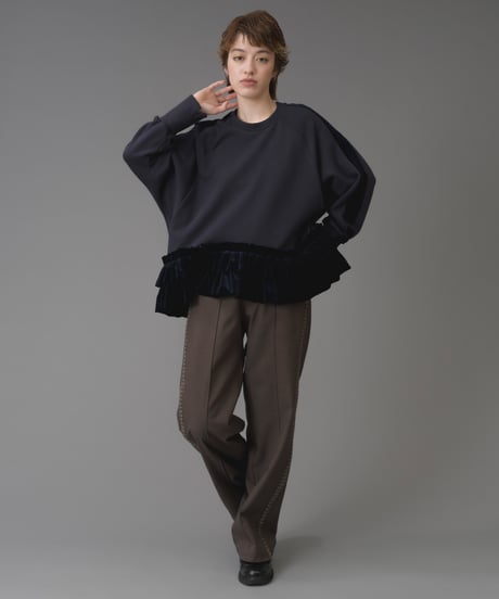 Velor Frill Hem pullover