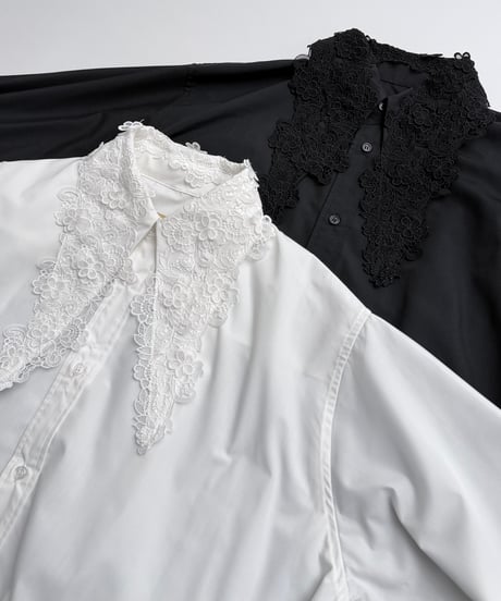 Long point flower collar shirts
