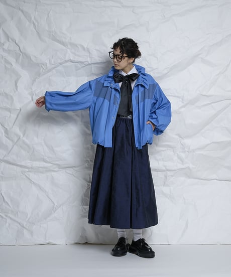 Frill collar Ribbon Blouson
