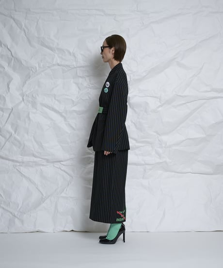 Pin stripe I line Skirt