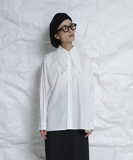 Long point flower collar shirts