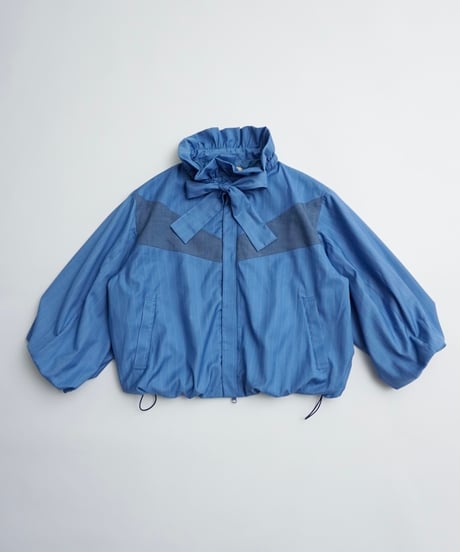 Frill collar Ribbon Blouson