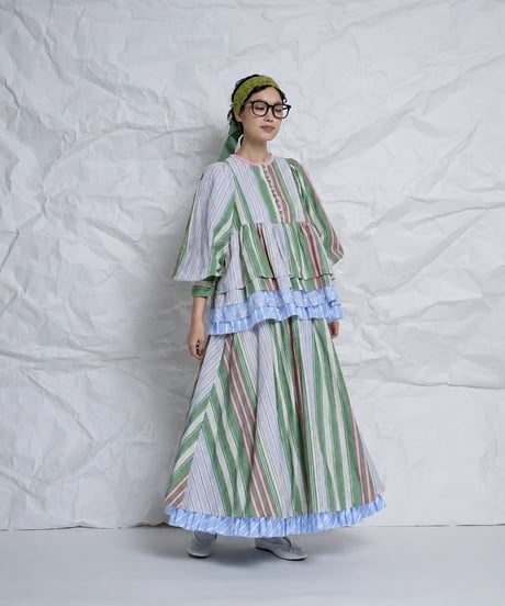 Randam stripe 2way Skirt