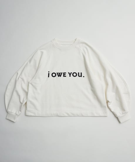 I owe you ballon sleeve pullover