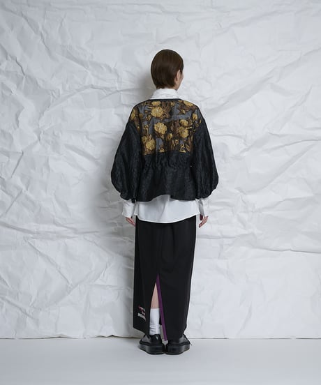 Sheer  flower jacquard jacket