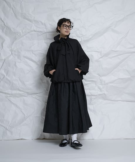 Frill collar Ribbon Blouson