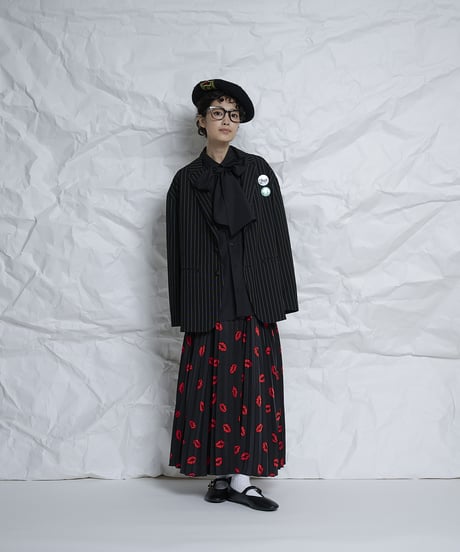 Lip printed skirt