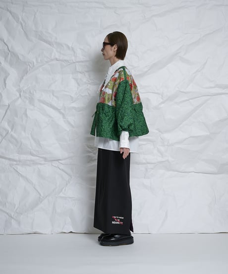 Sheer  flower jacquard jacket