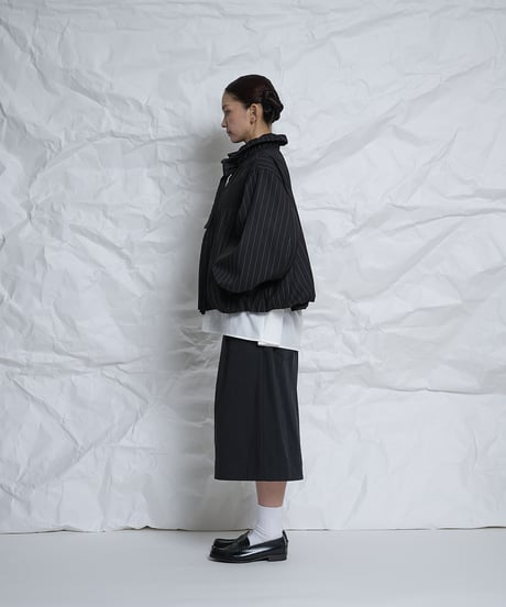 Frill collar Ribbon Blouson