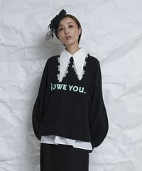 I owe you ballon sleeve pullover