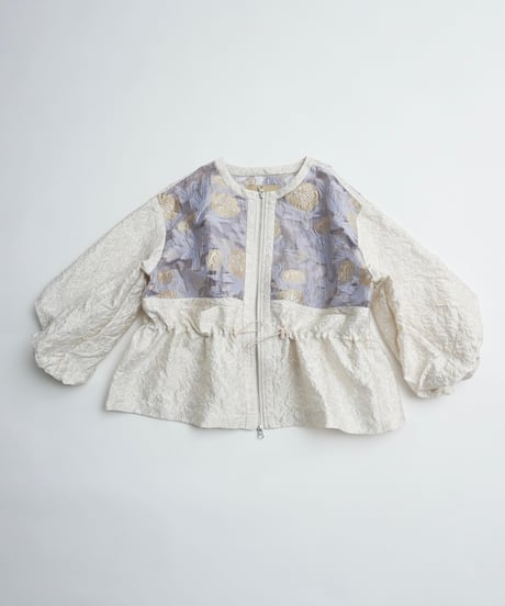 Sheer  flower jacquard jacket