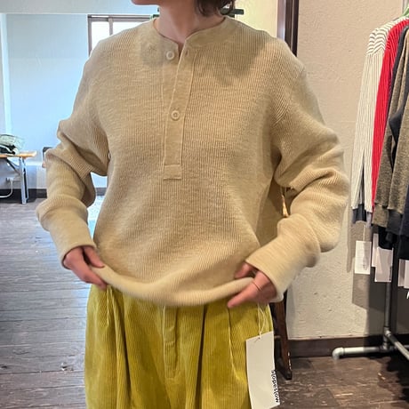 Slopeslow / Shetland wool / Henley T-shirt