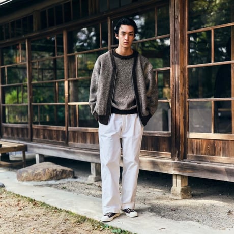 Slopeslow / NZ wool /Seven colors zip jacket