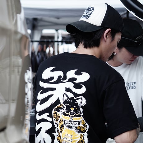 OMB×JERRYTRAD Lucky Cat Tee BLACK