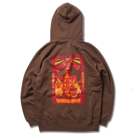 TAISHO ROMAN HOODIE DARK BROWN