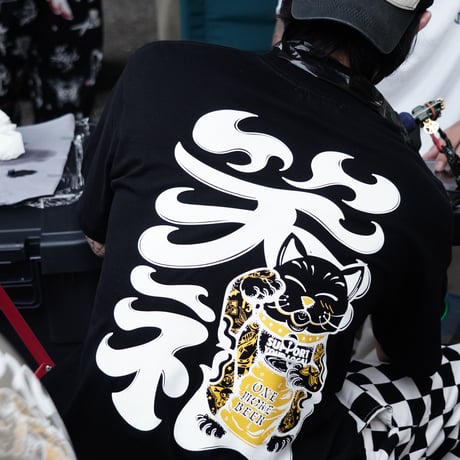 OMB×JERRYTRAD Lucky Cat Tee BLACK
