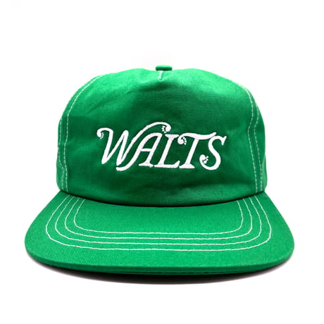 【SELECT】WALT’S BAR OG LOGO 5PANEL WHITE STITCH STRAPBACK CAP BLACK/WHITE ワルツ バー オリジナル ロゴ キャップ
