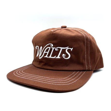 【SELECT】WALT’S BAR OG LOGO 5PANEL WHITE STITCH STRAPBACK CAP BLACK/WHITE ワルツ バー オリジナル ロゴ キャップ