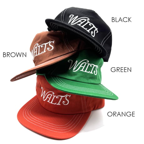 【SELECT】WALT’S BAR OG LOGO 5PANEL WHITE STITCH STRAPBACK CAP BLACK/WHITE ワルツ バー オリジナル ロゴ キャップ