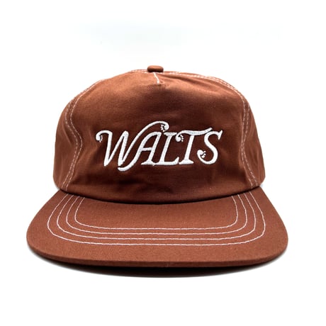 【SELECT】WALT’S BAR OG LOGO 5PANEL WHITE STITCH STRAPBACK CAP BLACK/WHITE ワルツ バー オリジナル ロゴ キャップ