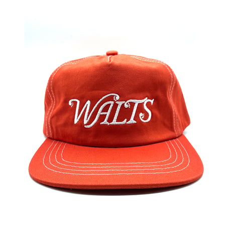 【SELECT】WALT’S BAR OG LOGO 5PANEL WHITE STITCH STRAPBACK CAP BLACK/WHITE ワルツ バー オリジナル ロゴ キャップ