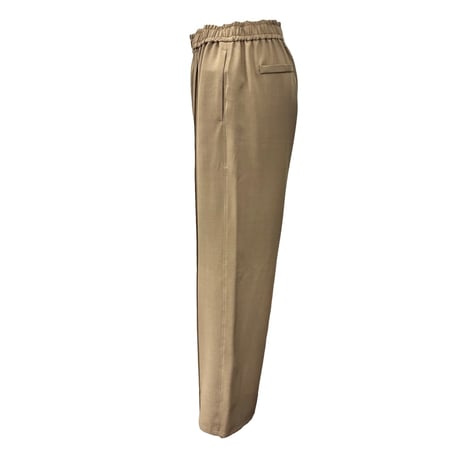 QTUME     オーバースカート付きパンツ       -ベージュ