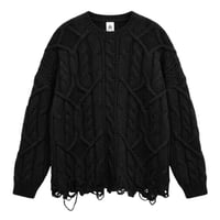 M53. クラッシュケーブルニット ブラック