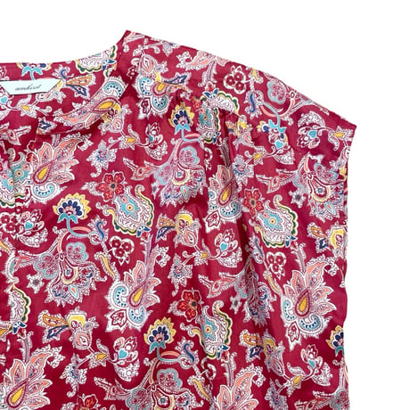 amherst リバティ "Louis" フレンチスリーブスキッパーブラウス -レッド