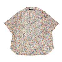 J.Sloane リバティプリント"Classic Garden"刺繍半袖ブラウス - ピンク