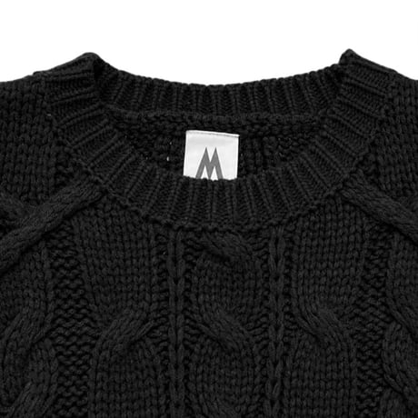 M53. クラッシュケーブルニット ブラック