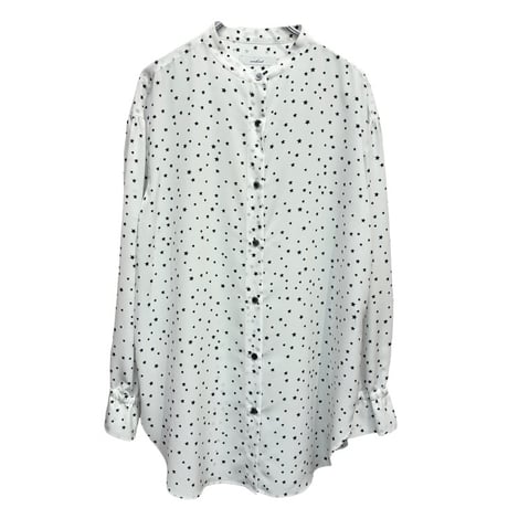 amherst スター柄シフォンシャツ- ホワイト